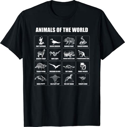 Explore the Wildlife with our Animals of the World Shirt